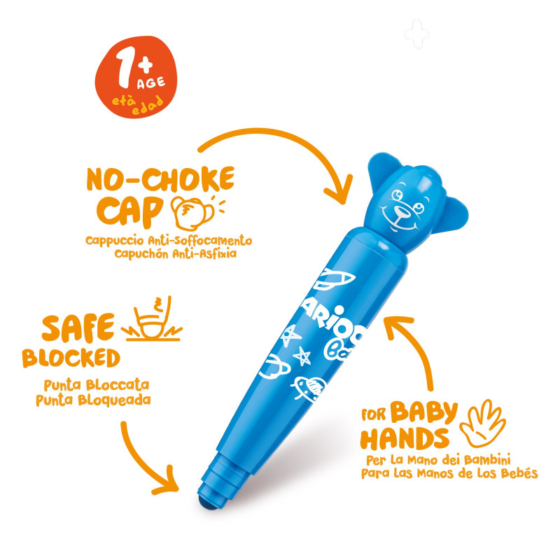 Officeday  Felt-tip pens for babies CARIOCA BABY TEDDY MARKER, 6 colors